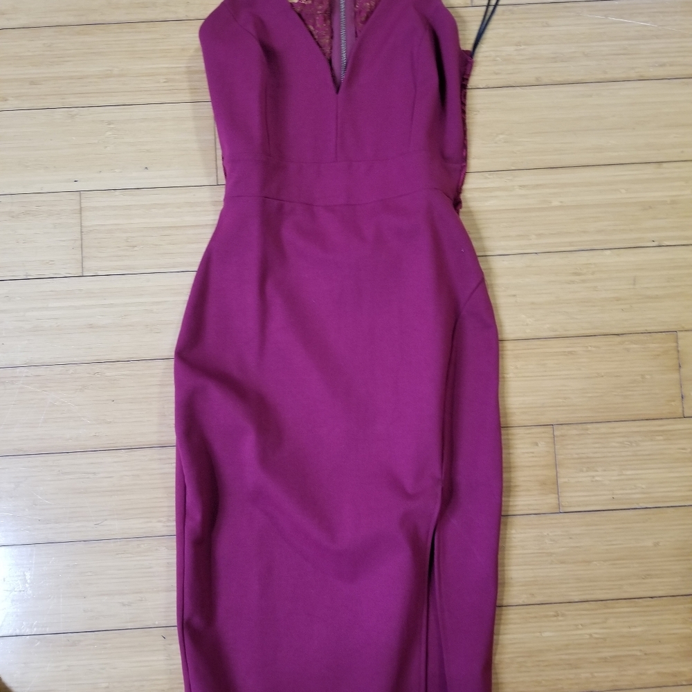 Windsor leg slit dress